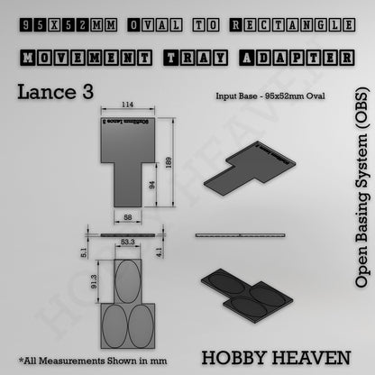 Oval to Rectangle Movement Tray Adapters