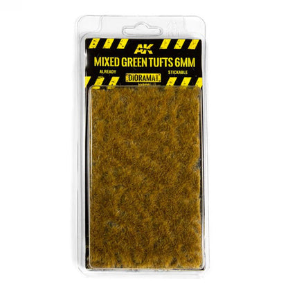 AK Interactive Mixed Green Tufts 6mm AK8119