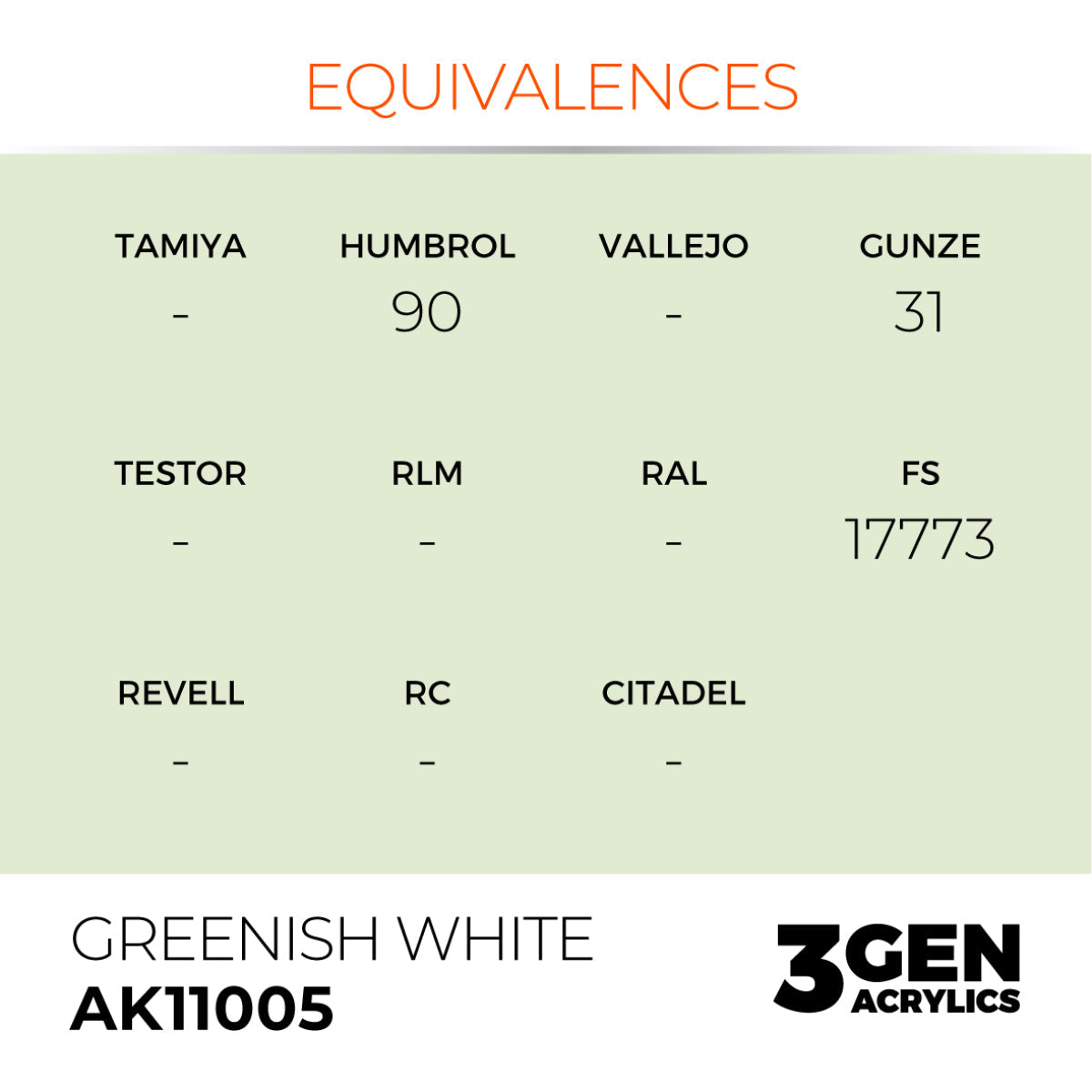 AK Interactive 3G - Greenish White 17ml (AK11005)