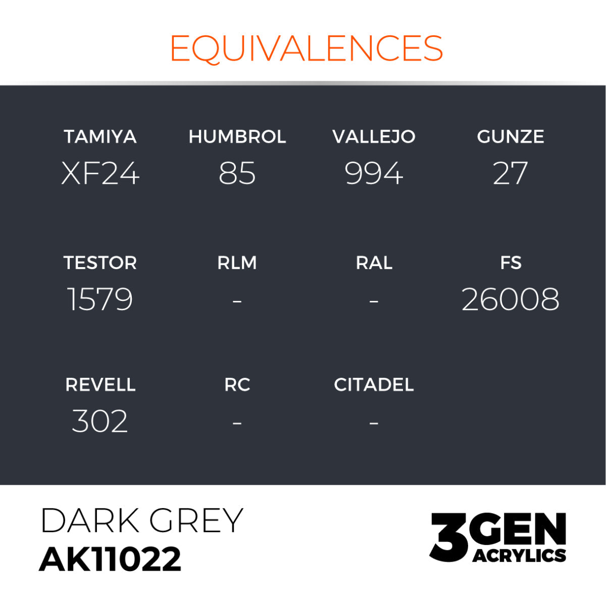 AK Interactive 3G - Dark Grey 17ml (AK11022)