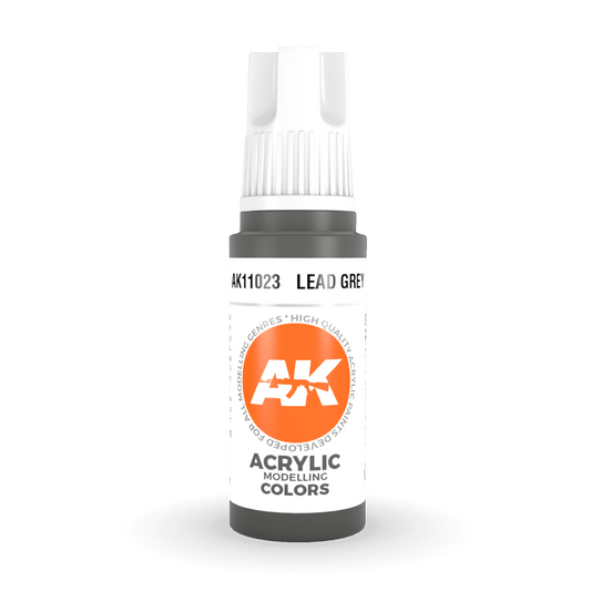 AK Interactive 3rd Gen Acrylic - Lead Grey 17ml AK11023