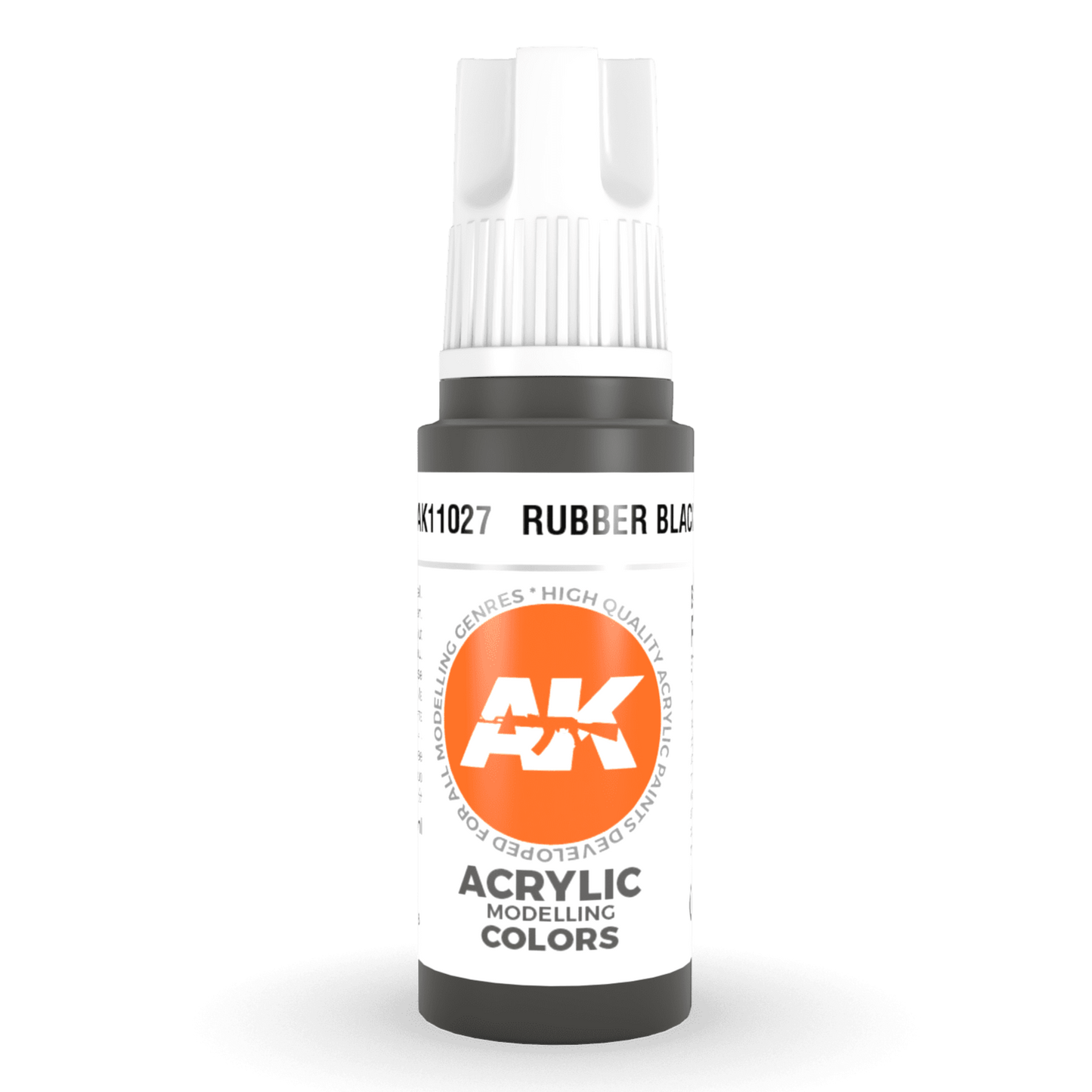 AK Interactive 3rd Gen Acrylic - Rubber Black 17ml AK11027