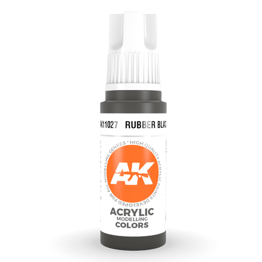 AK Interactive 3rd Gen Acrylic - Rubber Black 17ml AK11027