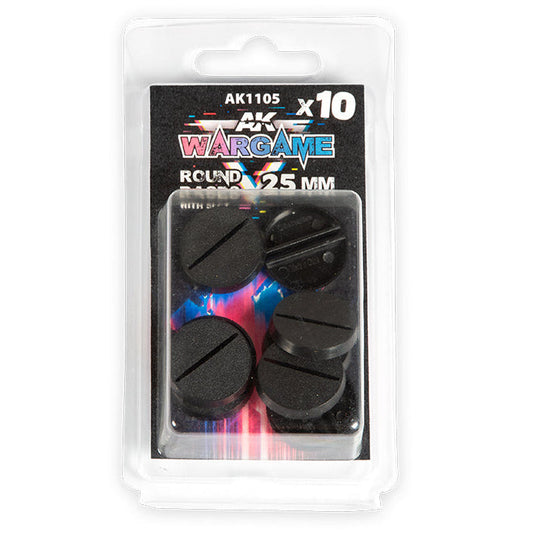 AK Interactive - Round Bases With Lip 25mm x 10