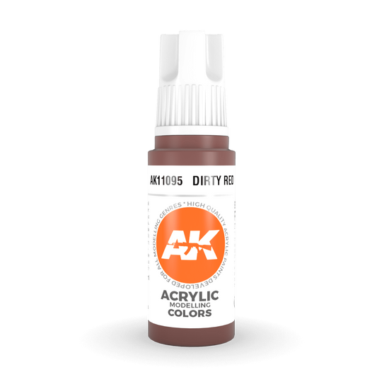 AK Interactive 3rd Gen Acrylic - Dirty Red 17ml AK11095