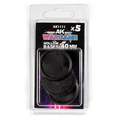AK Interactive - Hollow Round Bases 40mm x 5
