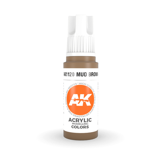 AK Interactive 3rd Gen Acrylic - Mud Brown 17ml AK11120