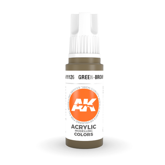AK Interactive 3rd Gen Acrylic - Green-Brown 17ml AK11126