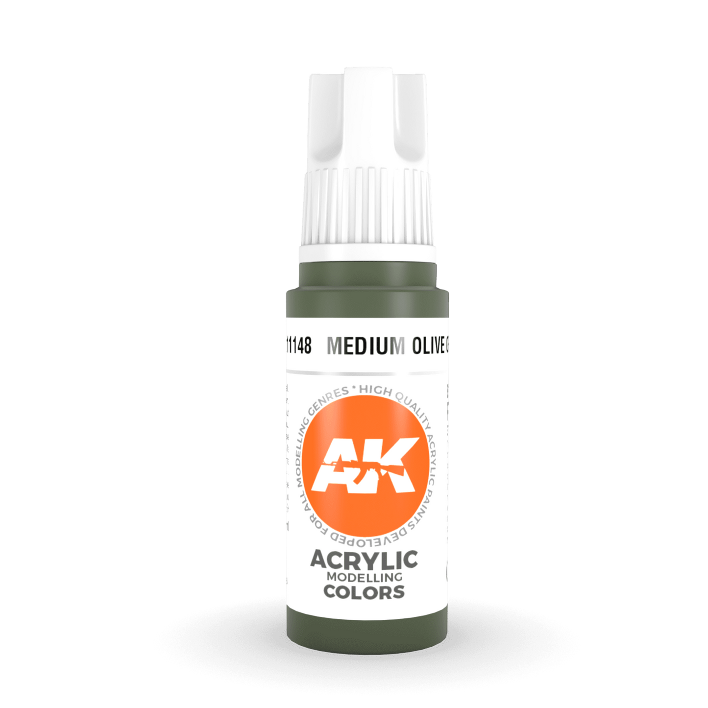 AK Interactive 3rd Gen Acrylic - Medium Olive Green 17ml AK11148