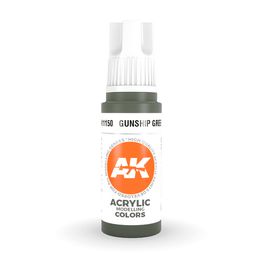 AK Interactive 3rd Gen Acrylic - Gunship Green 17ml AK11150