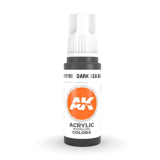 AK Interactive 3rd Gen Acrylic - Dark Sea Blue 17ml AK11190
