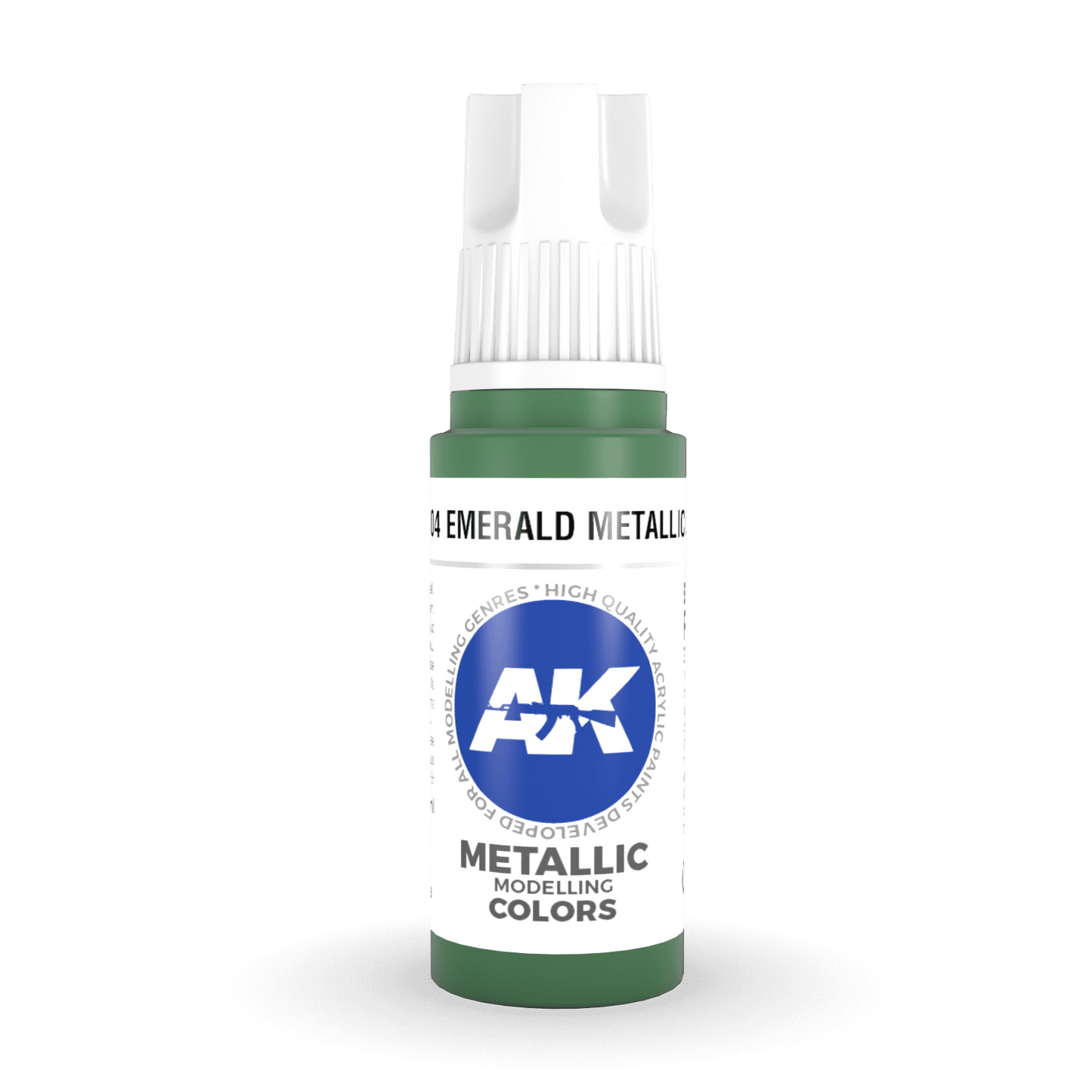 AK Interactive 3rd Gen Acrylic - Emerald Metallic Green 17ml AK11204