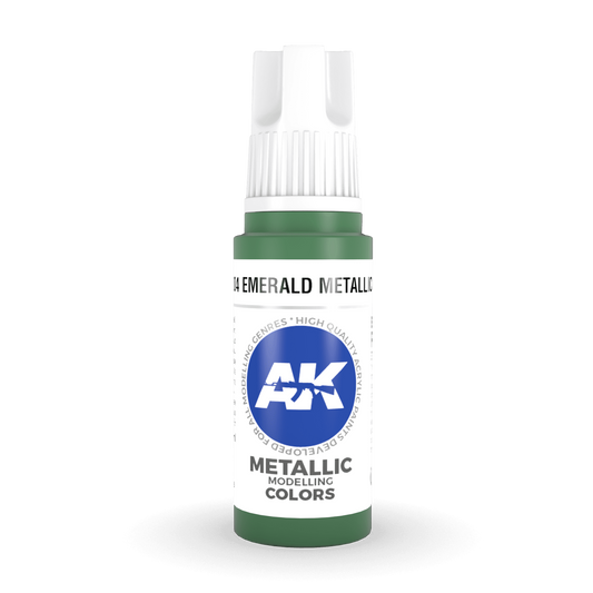 AK Interactive 3rd Gen Acrylic - Emerald Metallic Green 17ml AK11204