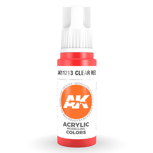 AK Interactive 3rd Gen Acrylic -Clear Red 17ml AK11213