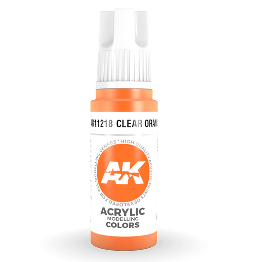 AK Interactive 3rd Gen Acrylic - Clear Orange 17ml AK11218