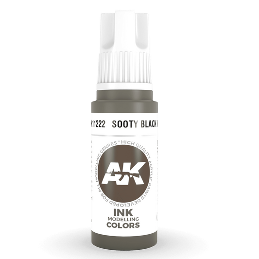 AK Interactive 3rd Gen Acrylic - Sooty Black INK 17ml AK11222