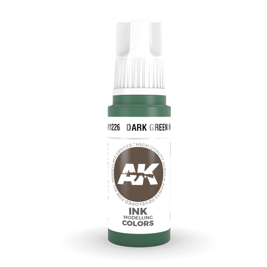 AK Interactive 3rd Gen Acrylic - Dark Green INK 17ml AK11226