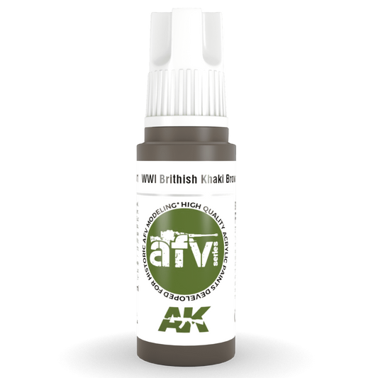 AK Interactive 3rd Gen Acrylic - WWI British Khaki Brown Base 17ml AK11301