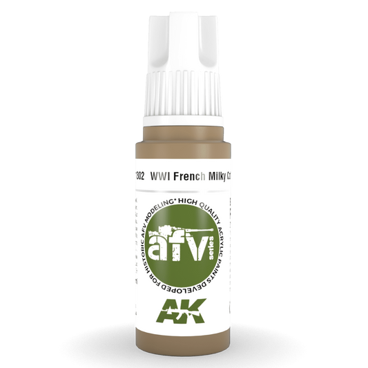 AK Interactive 3rd Gen Acrylic - WWI French Milky Coffee 17ml AK11302