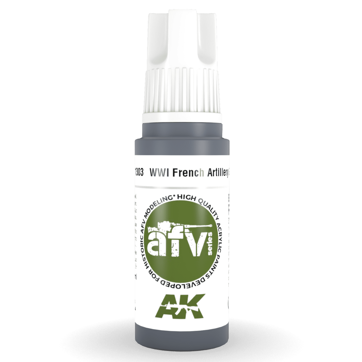 AK Interactive 3rd Gen Acrylic - WWI French Artillery Grey 17ml AK11303