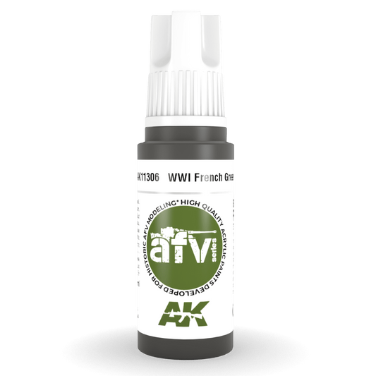 AK Interactive 3rd Gen Acrylic - WWI French Green 2 17ml AK11306