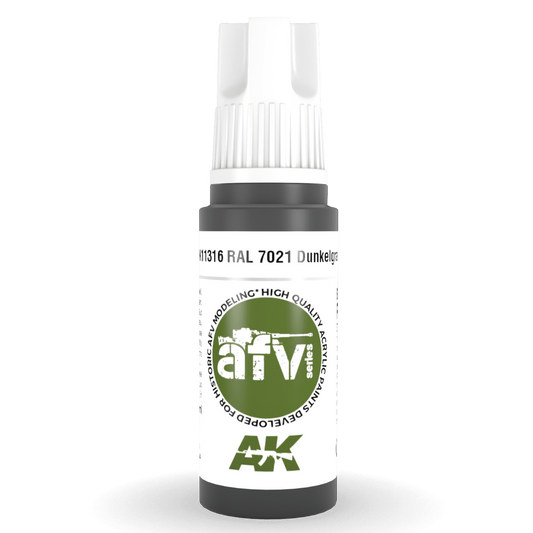 AK Interactive 3rd Gen Acrylic - RAL 7021 Dunkelgrau 17ml AK11316