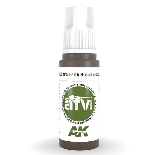 AK Interactive 3rd Gen Acrylic - Nº5 Earth Brown (FS30099) 17ml AK11336