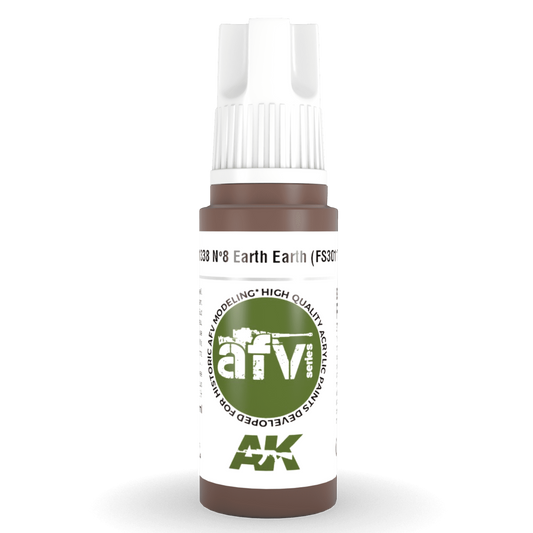 AK Interactive 3rd Gen Acrylic - Nº8 Earth Red (FS30117) 17ml AK11338