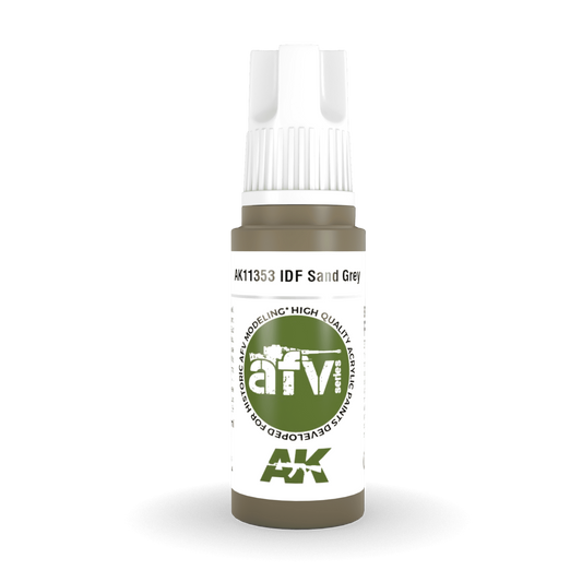 AK Interactive 3rd Gen Acrylic - IDF Sand Grey 1970s-1980s 17ml AK11353