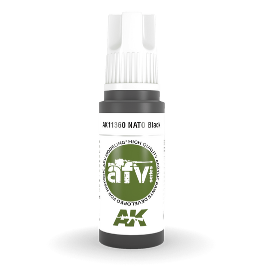 AK Interactive 3rd Gen Acrylic - NATO Black 17ml AK11360