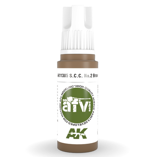 AK Interactive 3rd Gen Acrylic - S.C.C. No.2 Brown 17ml AK11385