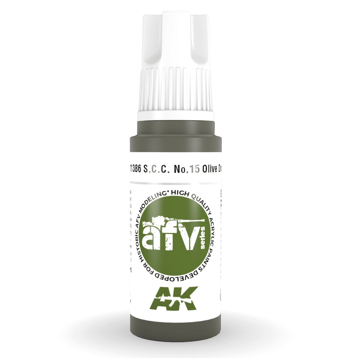 AK Interactive 3rd Gen Acrylic - S.C.C. No.15 Olive Drab 17ml AK11386