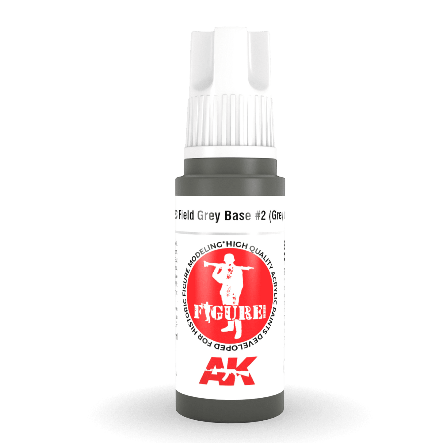 AK Interactive 3rd Gen Acrylic - Field Grey Base #2 (Grey Uniform) 17ml AK11423