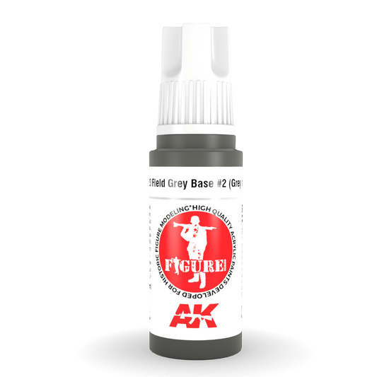 AK Interactive 3rd Gen Acrylic - Field Grey Base #2 (Grey Uniform) 17ml AK11423
