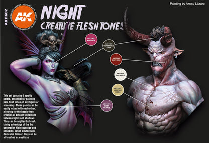 AK Interactive 3rd Gen Acrylics Night Creatures Flesh Tones Set AK11602