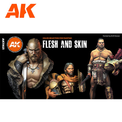 AK Interactive 3rd Gen Figure Paint Set - Flesh & Skin Colors