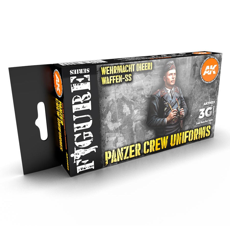 AK Interactive 3rd Gen Figure Paint Set - Panzer Crew Black Uniforms Set
