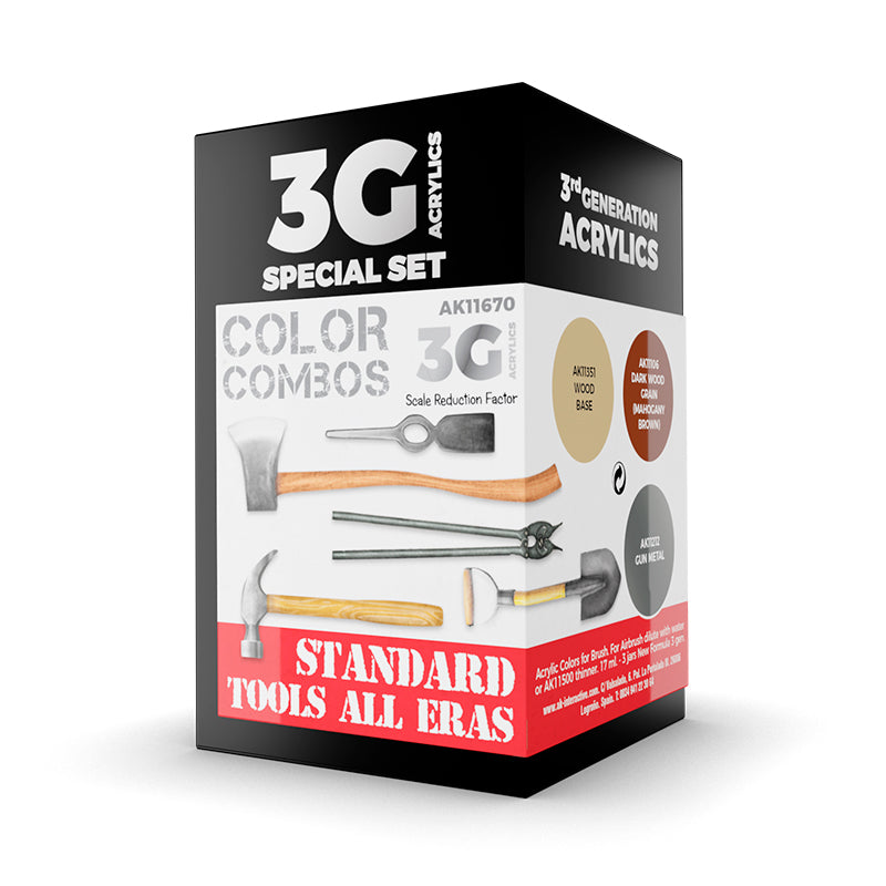 AK Interactive - Standard Tools All Eras Combo 3G
