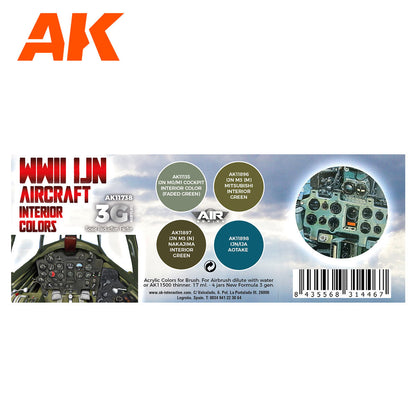 AK Interactive - WWII IJN Aircraft Interior Colors Set 3G