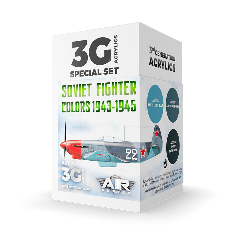AK Interactive - Soviet Fighter Colors 1943-1945 Set 3G