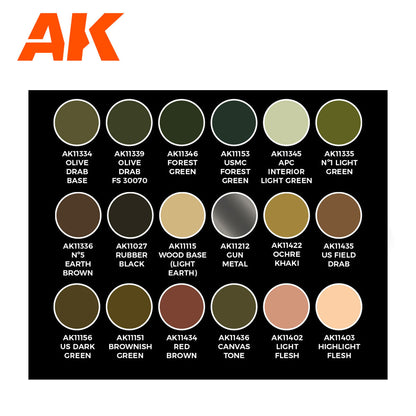 AK Interactive Signature Set - WWII & Modern US Colors by Adam Wilder AK11763