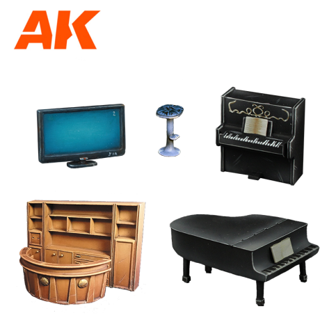 AK Interactive Living Room Wargame Set (Resin 30-35mm) AK1358