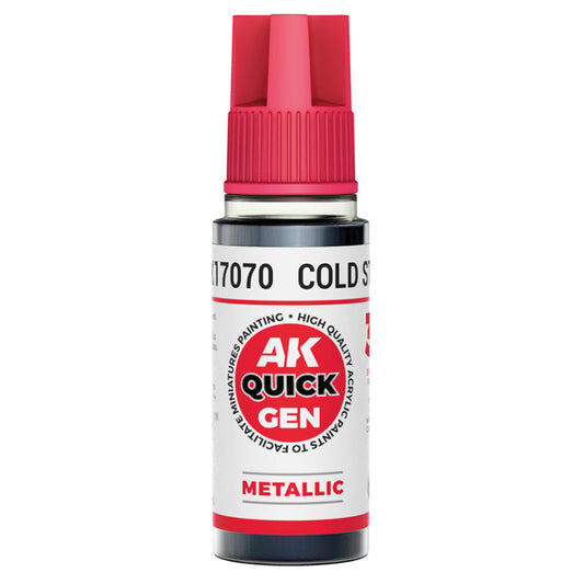 AK Interactive Quick Gen - Cold Steel 18ml AK17070