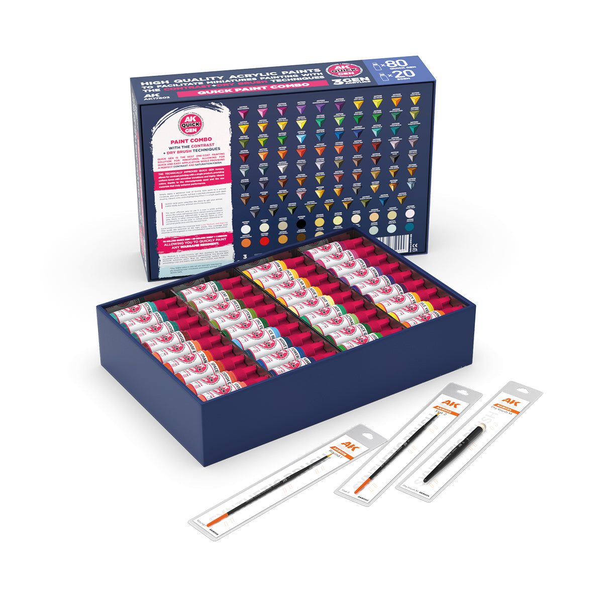 AK Interactive Quick Gen Paint Combo Set 100 Colors AK17603
