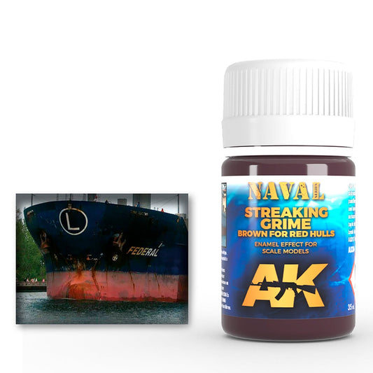 AK Interactive Brown Streaking Grime for Red Hulls 35ml AK304