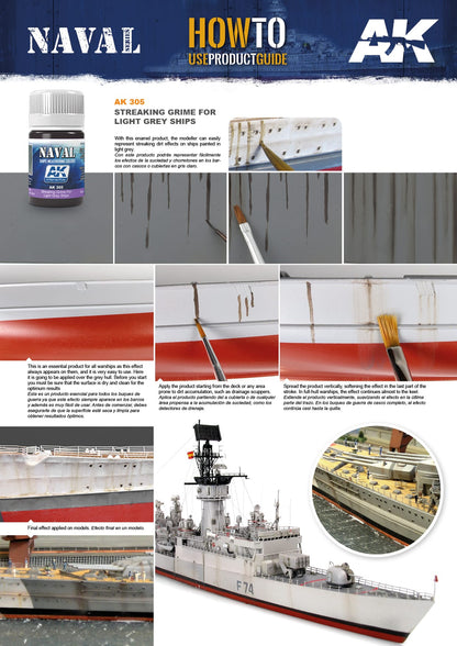 AK Interactive - StreAKing Grime For Light Grey Ships