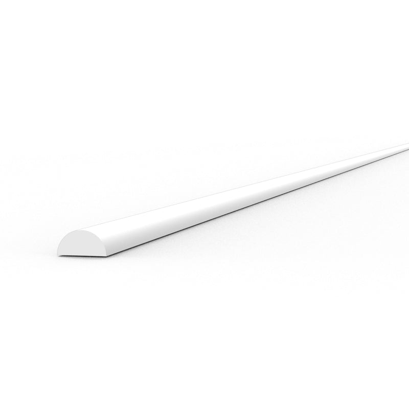 AK Interactive - Half Cane 1mm x 350mm - Styrene Strip