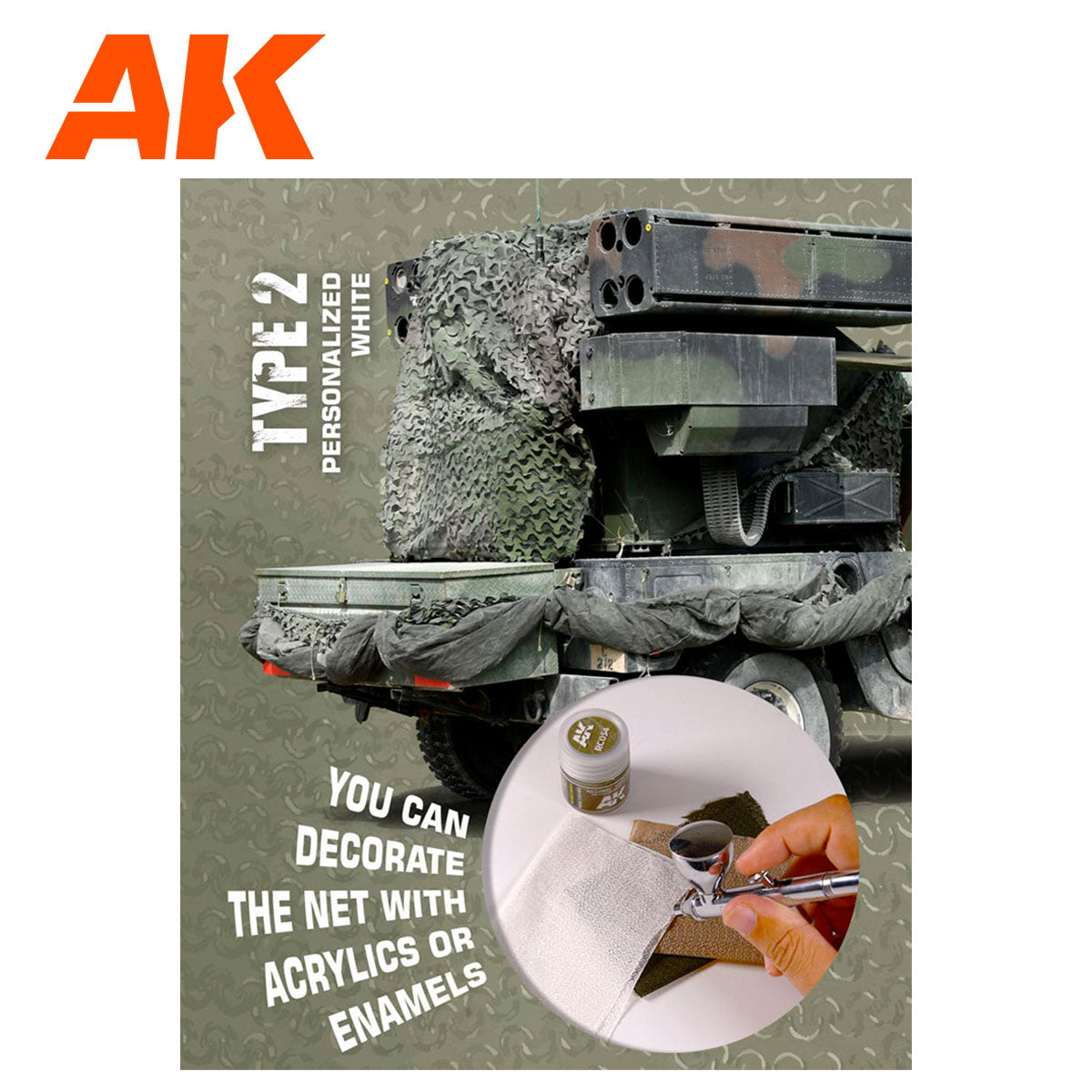 AK Interactive Camouflage Net Type 2 (White) 1/35 Scale