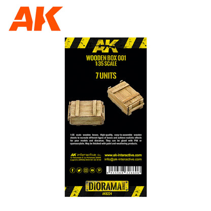 AK Interactive Laser Cut Wooden Box 001 1:35. (7 Units) AK8224