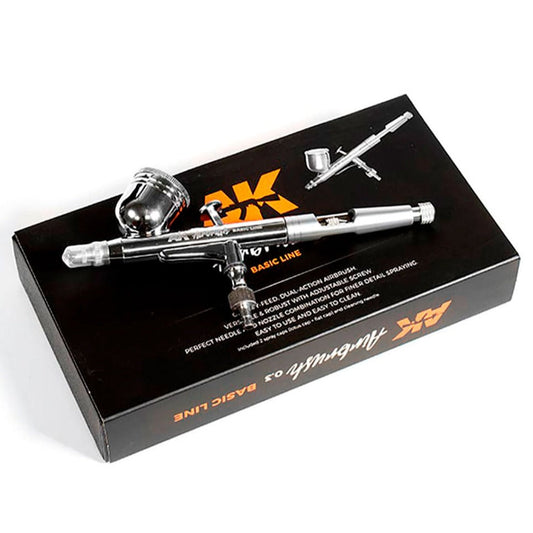AK Interactive Dual Action Airbrush with 0.3mm Nozzle